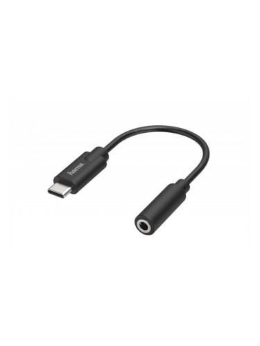 Аудио адаптер (за Android) HAMA, USB-C мъжко - 3.5 mm аудио жак женско, Стерео
