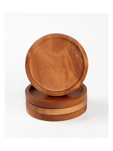 Дървена подложка за свещ 9cm