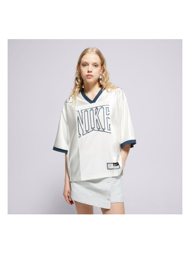 Nike Тениска W Nsw Street Ss Gx Jrsy Топ дамски Дрехи Тениски HJ0280-133 Кремав