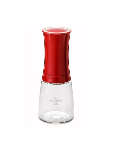 Мелничка за сол, пипер или подправки KYOCERA с керамичен механизъм - червена