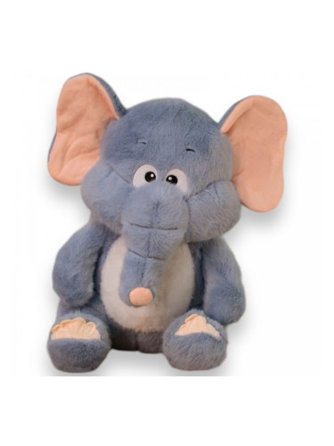 Плюшен слон Матю, сив, 45 см