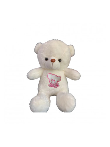 Плюшено светещо мече GloE, бяло, 35 см