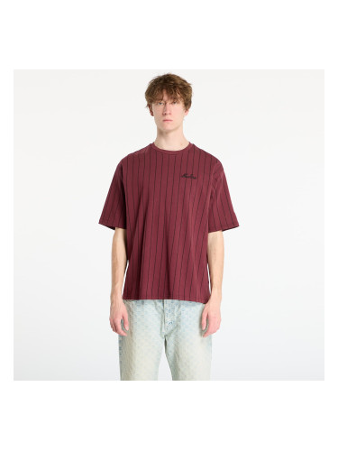 Тениска New Era Pinstripe Os Tee UNISEX Frosted Burgundy XL