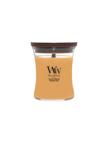 Woodwick Medium Hourglass Candle Golden Bourbon Universal