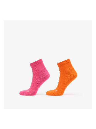 On Core Run Sock Mid 2-Pack Flame/ Pink M