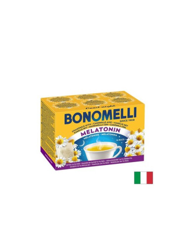 Чай лайка, мелатонин и магнезий - Спокоен сън и стрес контрол, 14 филтърни пакетчета | Bonomelli