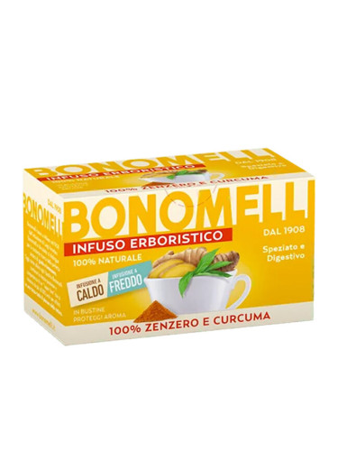 Билков чай с джинджифил и куркума 16 филтърни пакетчета | Bonomelli