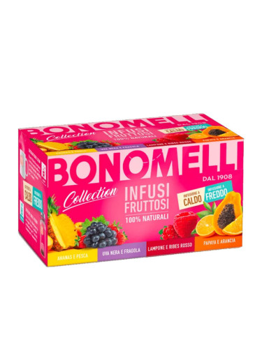 Плодов чай (микс от 4 различни вкуса) 20 филтърни пакетчета | Bonomelli