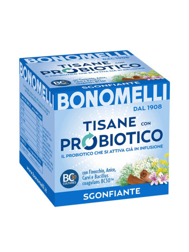 Билков чай с пробиотик против газове и подут корем 10 филтърни пакетчета | Bonomelli