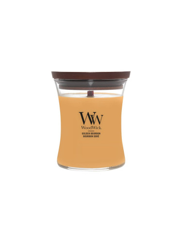 Woodwick Medium Hourglass Candle Golden Bourbon Universal