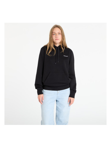 Суитшърт Carhartt WIP Hooded Script Embroidery Sweat UNISEX Black/ White L
