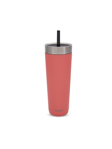 Contigo Water Bottle Luxe Spillproof Tumb 720 ml Coral Universal