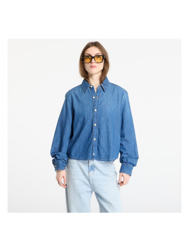 Риза Calvin Klein Jeans Cropped Ls Shirt Blue M