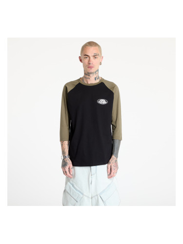 Тениска Horsefeathers Dynamo Raglan T-Shirt Black/ Burnt Olive S