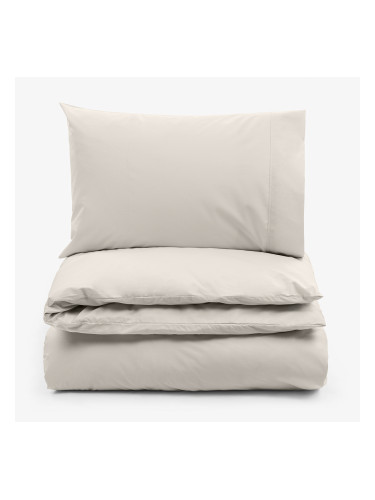 Спално бельо без долен чаршаф СВЕТЛО СИВ ПЕРКАЛ, 2 части