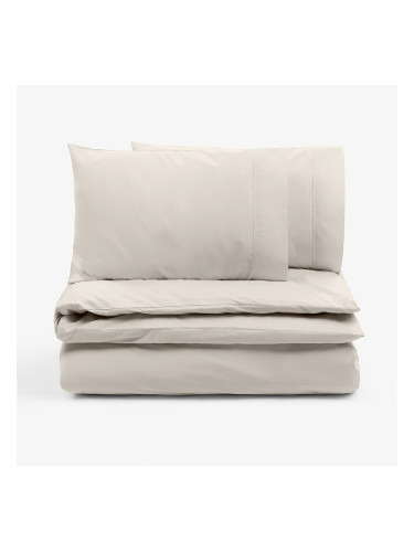 Спално бельо без долен чаршаф СВЕТЛО СИВ ПЕРКАЛ, 3 части