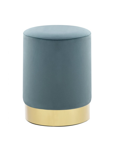 Sonata H Табуретка, светлосиньо и златисто, кадифе