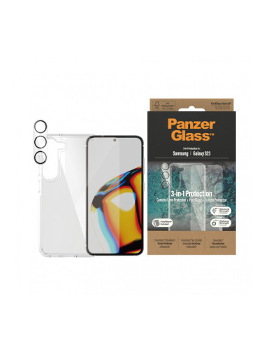 Стъклен протектор PanzerGlass за Samsung S23  Bundle (UWF screen protector, HardCase, протектор за камера)