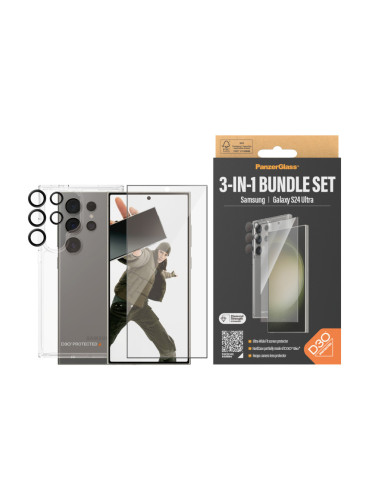 Комплект PanzerGlass Samsung Galaxy S24 Ultra UWF Bundle (Screen Protector + D3O HardCase + Hoops)