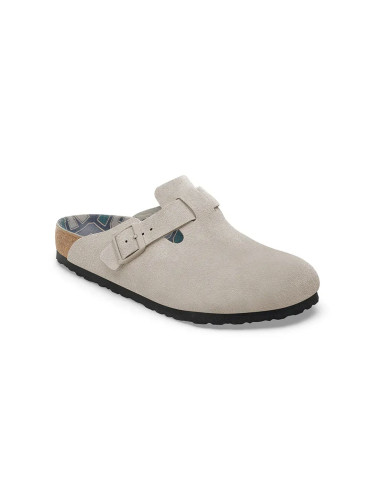 Birkenstock Boston BS Suede Leather Regular Fit Grey Unisex - Сандали Birkenstock - Сив - 1030622-3.5 - Size: 3.5