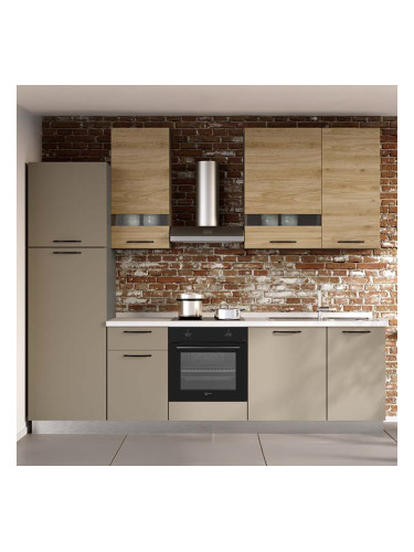 БЛОК КУХНЯ ЛОРИ 270/60/240 СМ С ВКЛЮЧЕН ПЛОТ,ВОДОБРАН,МИВКА И 4БР ЕЛЕКТРОУРЕДИ