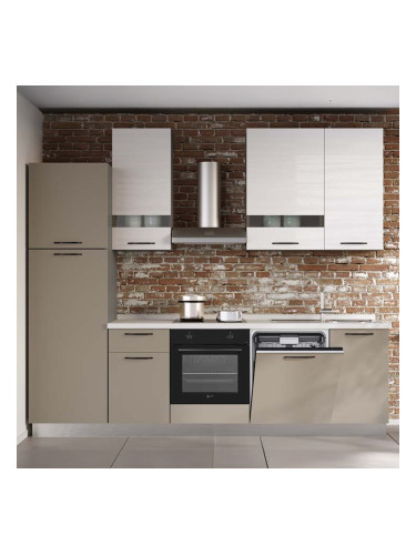 БЛОК КУХНЯ ЛОРИ 270/60/240 СМ С ВКЛЮЧЕН ПЛОТ,ВОДОБРАН,МИВКА И 5 БР ЕЛЕКТРОУРЕДИ