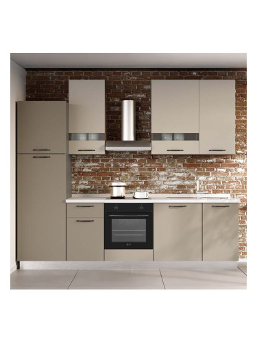 БЛОК КУХНЯ ЛОРИ 270/60/240 СМ С ВКЛЮЧЕН ПЛОТ,ВОДОБРАН,МИВКА И 4БР ЕЛЕКТРОУРЕДИ