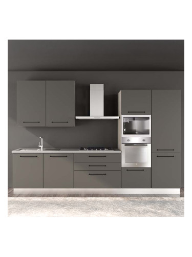 СИВА БЛОК КУХНЯ ЛЕЙН 330/60/240 СМ С ВКЛЮЧЕНИ 6БР ЕЛ. УРЕДИ