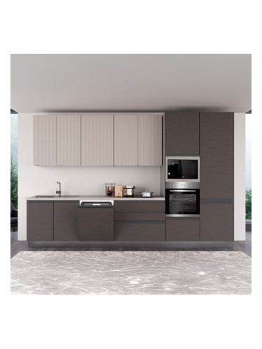 СИВА БЛОК КУХНЯ ХЕЛЕНА 360/60/240 СМ С ВКЛЮЧЕНИ 6БР ЕЛ.УРЕДИ