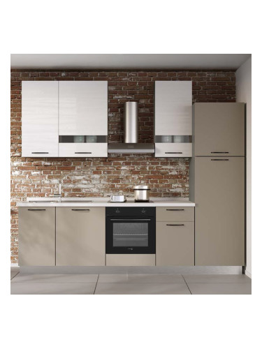 БЛОК КУХНЯ ЛОРИ 270/60/240 СМ С ВКЛЮЧЕН ПЛОТ,ВОДОБРАН,МИВКА И 4БР ЕЛЕКТРОУРЕДИ