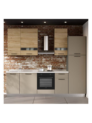 БЛОК КУХНЯ ЛОРИ 270/60/240 СМ С ВКЛЮЧЕН ПЛОТ,ВОДОБРАН,МИВКА И 4БР ЕЛЕКТРОУРЕДИ