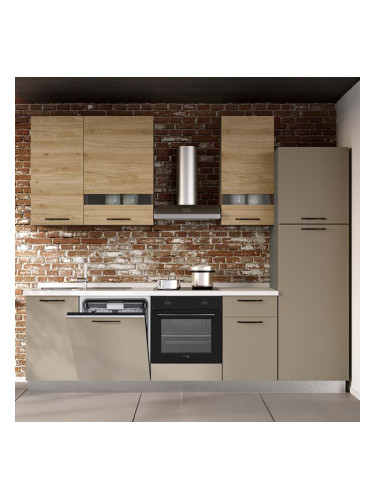 БЛОК КУХНЯ ЛОРИ 270/60/240 СМ С ВКЛЮЧЕН ПЛОТ,ВОДОБРАН,МИВКА И 5БР ЕЛЕКТРОУРЕДИ