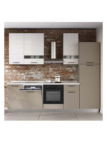 БЛОК КУХНЯ ЛОРИ 270/60/240 СМ С ВКЛЮЧЕН ПЛОТ,ВОДОБРАН,МИВКА И 5БР ЕЛЕКТРОУРЕДИ