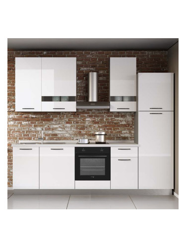 БЛОК КУХНЯ ЛОРИ 270/60/240 СМ С ВКЛЮЧЕН ПЛОТ,ВОДОБРАН,МИВКА И 4БР ЕЛЕКТРОУРЕДИ