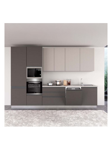 СИВА БЛОК КУХНЯ ХЕЛЕНА 330/60/240 СМ С ВКЛЮЧЕНИ 6БР ЕЛ.УРЕДИ