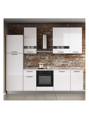 БЛОК КУХНЯ ЛОРИ 270/60/240 СМ С ВКЛЮЧЕН ПЛОТ,ВОДОБРАН,МИВКА И 4БР ЕЛЕКТРОУРЕДИ