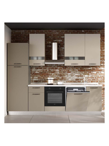 БЛОК КУХНЯ ЛОРИ 270/60/240 СМ С ВКЛЮЧЕН ПЛОТ,ВОДОБРАН,МИВКА И 5БР ЕЛЕКТРОУРЕДИ