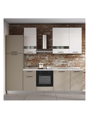 БЛОК КУХНЯ ЛОРИ 270/60/240 СМ С ВКЛЮЧЕН ПЛОТ,ВОДОБРАН,МИВКА И 4БР ЕЛЕКТРОУРЕДИ