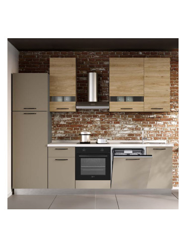 БЛОК КУХНЯ ЛОРИ 270/60/240 СМ С ВКЛЮЧЕН ПЛОТ,ВОДОБРАН,МИВКА И 5БР ЕЛЕКТРОУРЕДИ