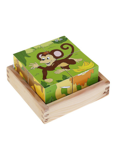 Дървени кубчета  Woody 2x2 - Африка