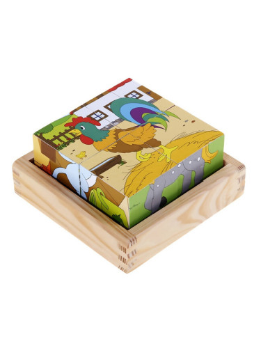 Дървени кубчета Woody 2x2 - Ферма