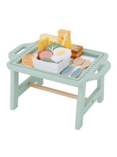 Дървена маса за закуска с храна и аксесоари Tooky Toy