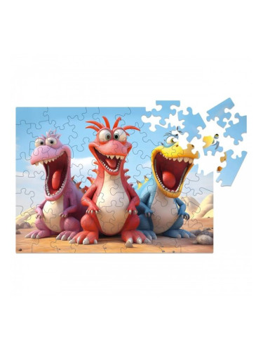 Дървен пъзел Milliwood - "Dream Team", 50 части, Динозаври