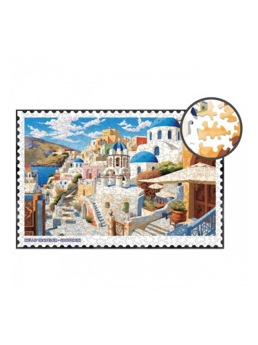 Дървен пъзел Milliwood - "Hello Traveler", 501 части - Санторини