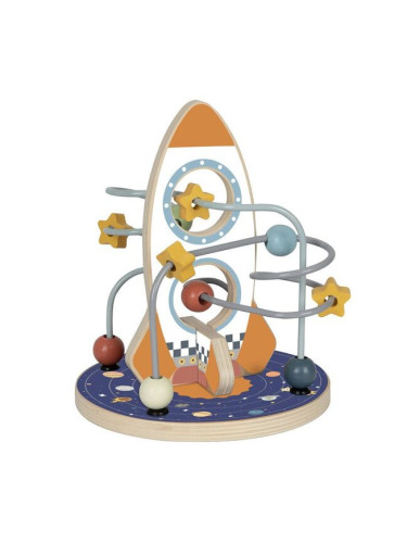 Дървен лабиринт Tooky Toy - Ракета