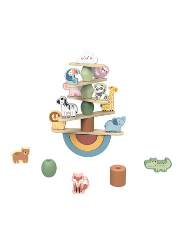 Игра за баланс с животни Tooky Toy