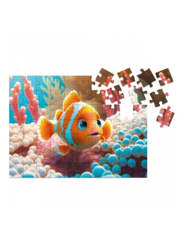 Дървен пъзел Milliwood - "Yuppie Cutie", 70 части, Риба клоун
