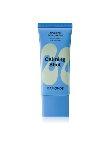 MAMONDE Calming Shot Azulene Suncream защитен крем за лице с успокояващ ефект SPF 50+ 35 мл.