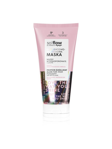 so!flow High Porosity Hair Protein-Emollient Mask подсилваща маска за крехка и стресирана коса 200 мл.