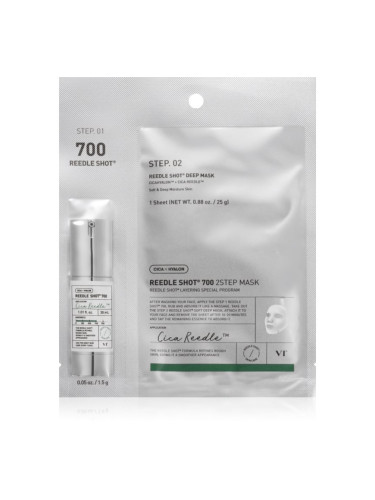 VT Cosmetics Reedle Shot 700 2-Step Mask интензивна възстановяваща маска за двуфазно третиране на кожата на лицето 26.5 гр.